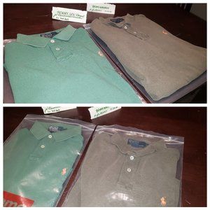 2 ralph lauren polos NWOT long sleeve LS polos
